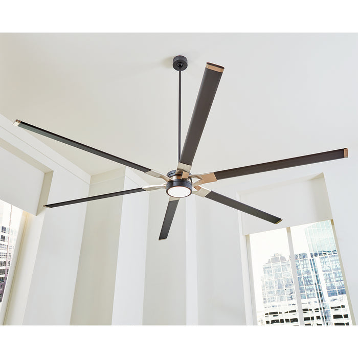 Myhouse Lighting Visual Comfort Fan - 6LFR96MBKD - 96``Ceiling Fan - Loft 96 - Midnight Black