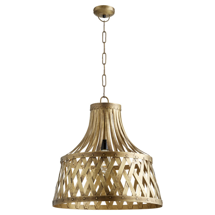 Myhouse Lighting Quorum - 82-75 - One Light Pendant - Artisan Pendants - Artisan Brass