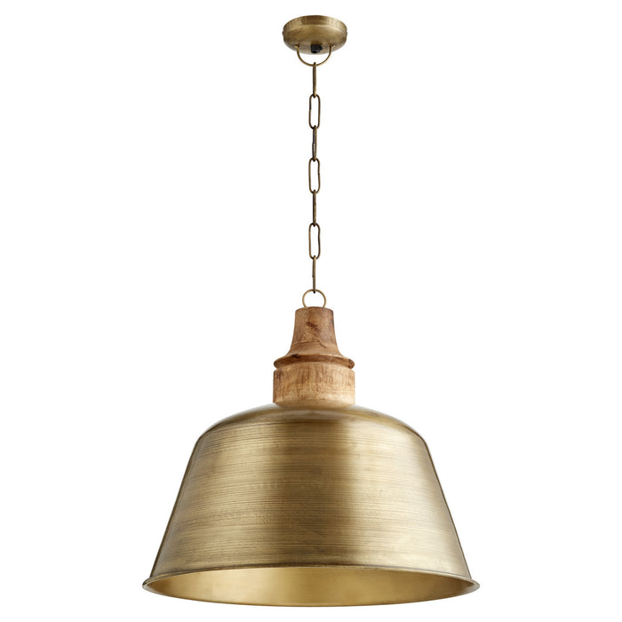 Myhouse Lighting Quorum - 84-75 - One Light Pendant - Artisan Pendants - Artisan Brass