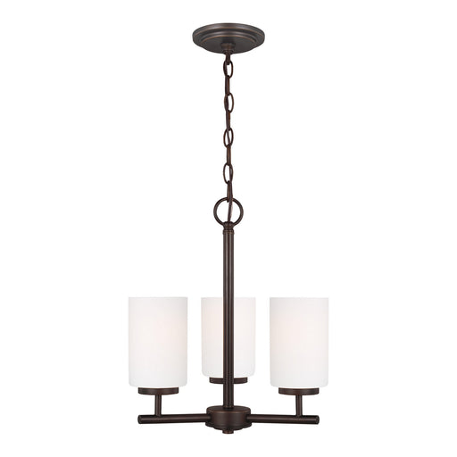 Myhouse Lighting Generation Lighting - 31160EN3-710 - Three Light Chandelier - Oslo - Bronze