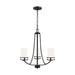 Myhouse Lighting Generation Lighting - 3121603-112 - Three Light Chandelier - Robie - Midnight Black