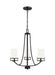 Myhouse Lighting Generation Lighting - 3121603EN3-112 - Three Light Chandelier - Robie - Midnight Black