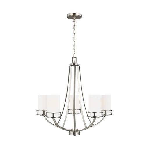 Myhouse Lighting Generation Lighting - 3121605-962 - Five Light Chandelier - Robie - Brushed Nickel