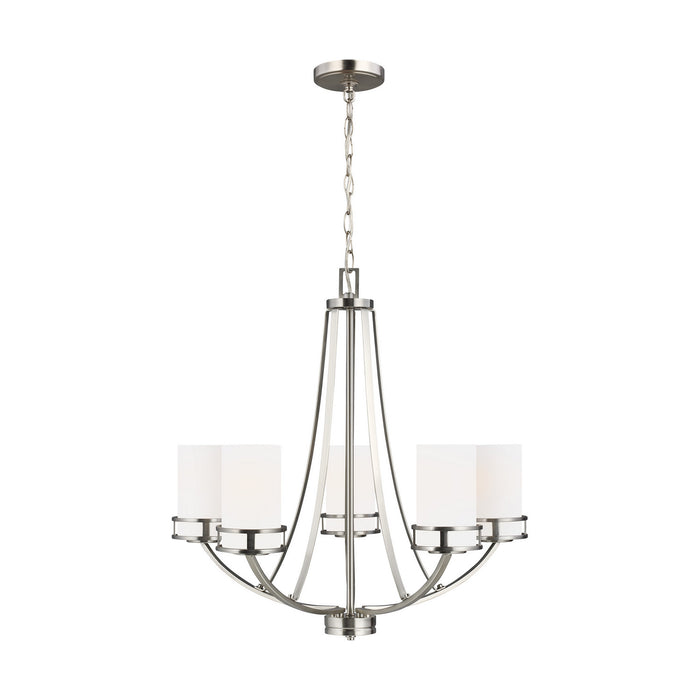 Myhouse Lighting Generation Lighting - 3121605-962 - Five Light Chandelier - Robie - Brushed Nickel