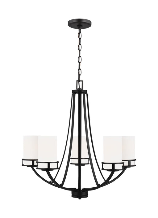 Myhouse Lighting Generation Lighting - 3121605EN3-112 - Five Light Chandelier - Robie - Midnight Black