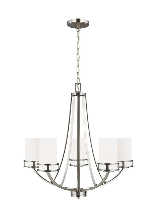 Myhouse Lighting Generation Lighting - 3121605EN3-962 - Five Light Chandelier - Robie - Brushed Nickel