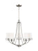 Myhouse Lighting Generation Lighting - 3121605EN3-962 - Five Light Chandelier - Robie - Brushed Nickel