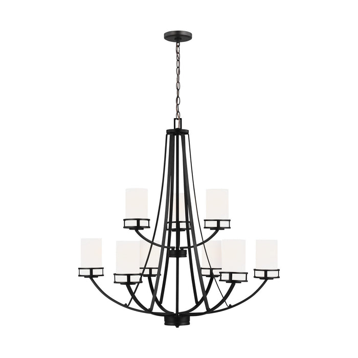 Myhouse Lighting Generation Lighting - 3121609-112 - Nine Light Chandelier - Robie - Midnight Black