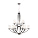 Myhouse Lighting Generation Lighting - 3121609-710 - Nine Light Chandelier - Robie - Bronze