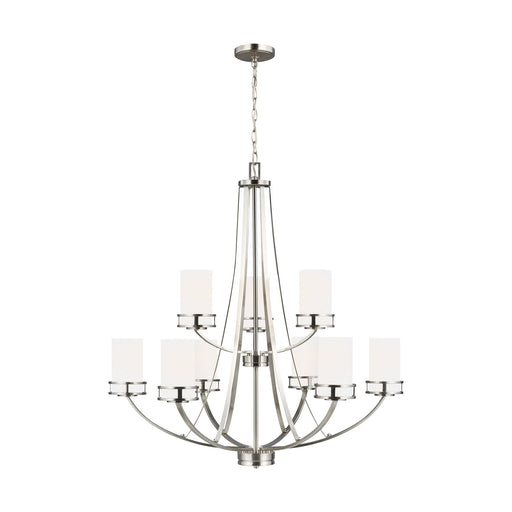 Myhouse Lighting Generation Lighting - 3121609-962 - Nine Light Chandelier - Robie - Brushed Nickel