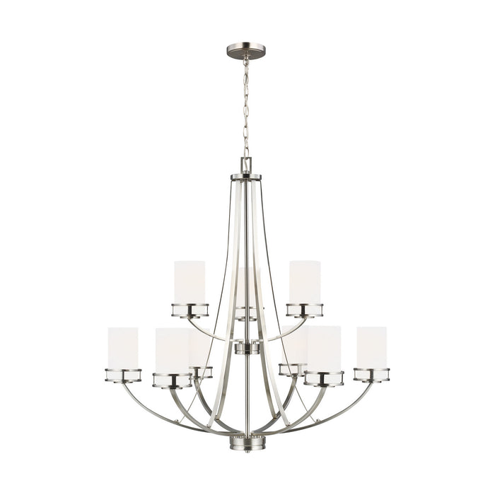 Myhouse Lighting Generation Lighting - 3121609-962 - Nine Light Chandelier - Robie - Brushed Nickel