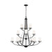 Myhouse Lighting Generation Lighting - 3121612-112 - 12 Light Chandelier - Robie - Midnight Black