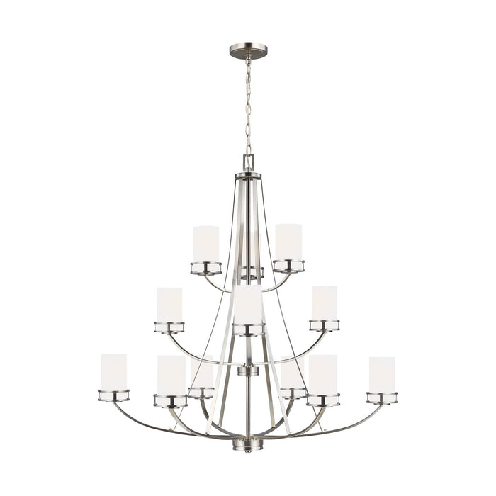 Myhouse Lighting Generation Lighting - 3121612-962 - 12 Light Chandelier - Robie - Brushed Nickel