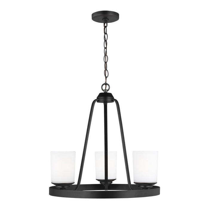 Myhouse Lighting Generation Lighting - 3130703-112 - Three Light Chandelier - Kemal - Midnight Black