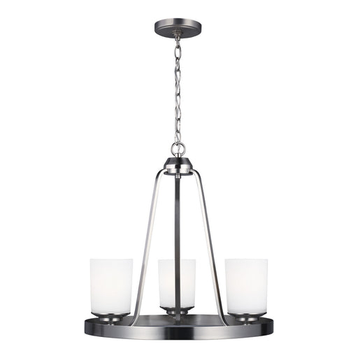 Myhouse Lighting Generation Lighting - 3130703-962 - Three Light Chandelier - Kemal - Brushed Nickel