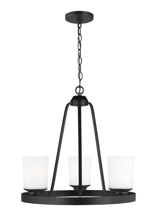 Myhouse Lighting Generation Lighting - 3130703EN3-112 - Three Light Chandelier - Kemal - Midnight Black