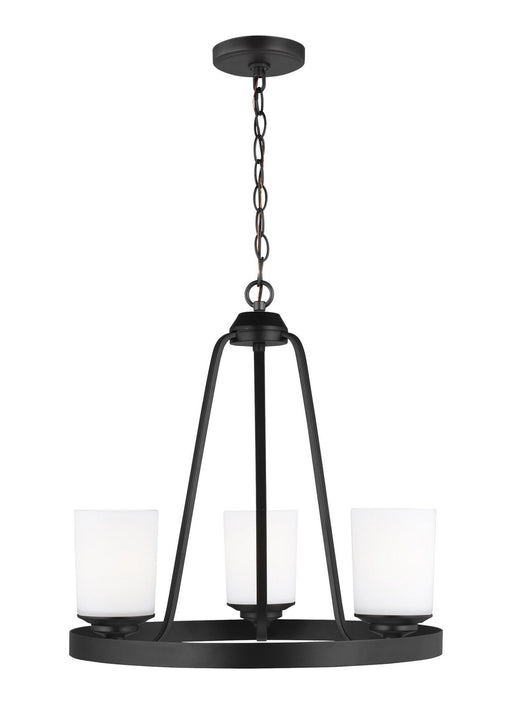 Myhouse Lighting Generation Lighting - 3130703EN3-112 - Three Light Chandelier - Kemal - Midnight Black