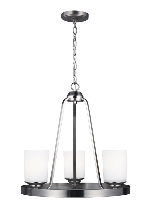 Myhouse Lighting Generation Lighting - 3130703EN3-962 - Three Light Chandelier - Kemal - Brushed Nickel