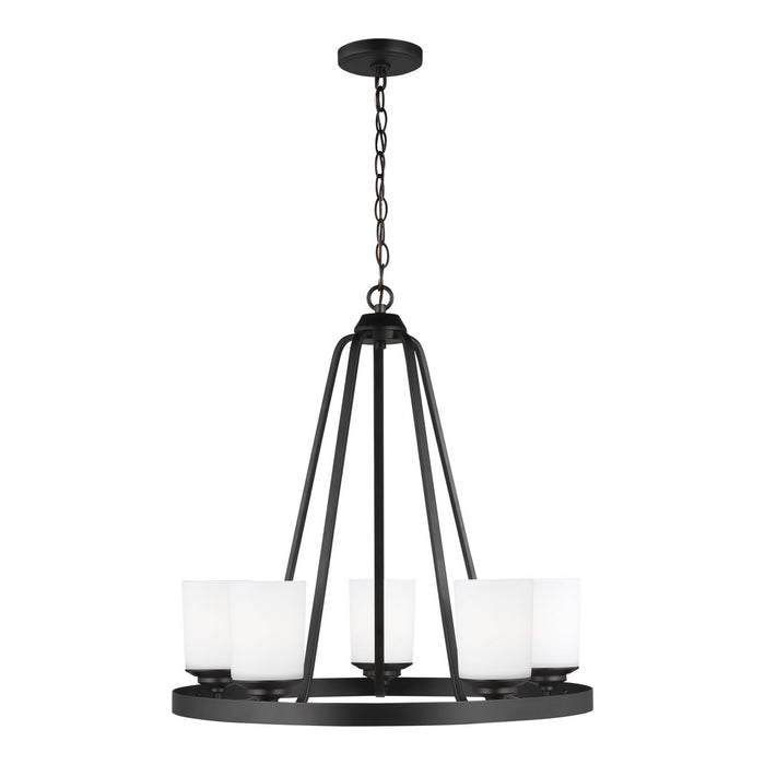 Myhouse Lighting Generation Lighting - 3130705-112 - Five Light Chandelier - Kemal - Midnight Black