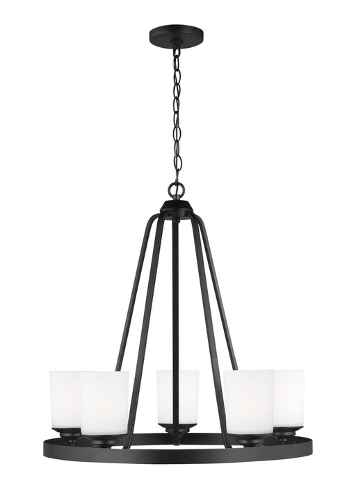 Myhouse Lighting Generation Lighting - 3130705EN3-112 - Five Light Chandelier - Kemal - Midnight Black