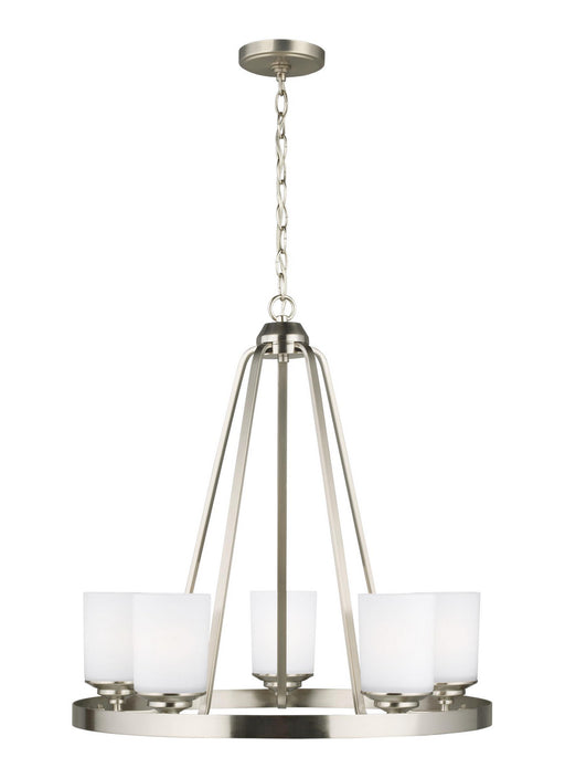 Myhouse Lighting Generation Lighting - 3130705EN3-962 - Five Light Chandelier - Kemal - Brushed Nickel