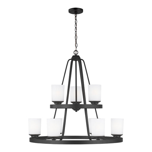 Myhouse Lighting Generation Lighting - 3130709-112 - Nine Light Chandelier - Kemal - Midnight Black