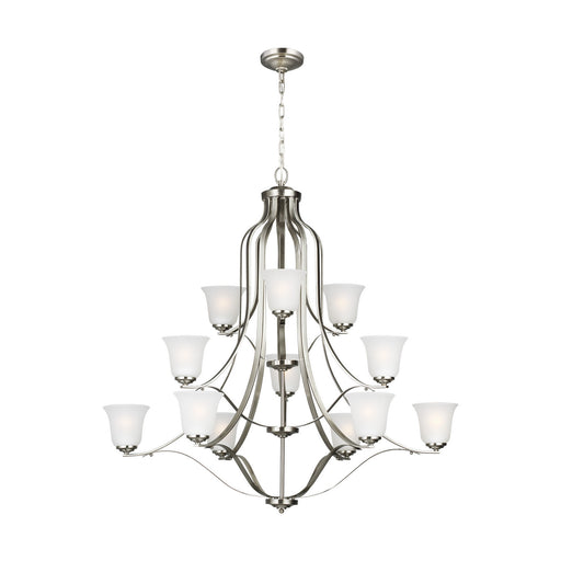 Myhouse Lighting Generation Lighting - 3139012-962 - 12 Light Chandelier - Emmons - Brushed Nickel