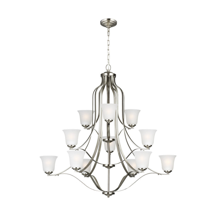 Myhouse Lighting Generation Lighting - 3139012-962 - 12 Light Chandelier - Emmons - Brushed Nickel