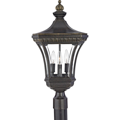 Myhouse Lighting Quoizel - DE9256IB - Three Light Outdoor Post Lantern - Devon - Imperial Bronze