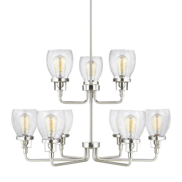 Myhouse Lighting Generation Lighting - 3214509-962 - Nine Light Chandelier - Belton - Brushed Nickel