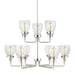 Myhouse Lighting Generation Lighting - 3214509-962 - Nine Light Chandelier - Belton - Brushed Nickel