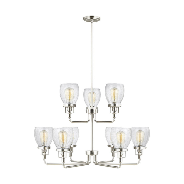 Myhouse Lighting Generation Lighting - 3214509-962 - Nine Light Chandelier - Belton - Brushed Nickel