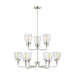 Myhouse Lighting Generation Lighting - 3214509-962 - Nine Light Chandelier - Belton - Brushed Nickel