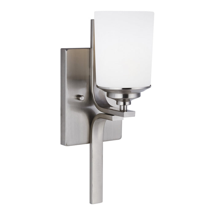 Myhouse Lighting Generation Lighting - 4130701-962 - One Light Wall / Bath Sconce - Kemal - Brushed Nickel