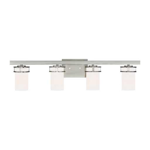 Myhouse Lighting Generation Lighting - 4421604-962 - Four Light Wall / Bath - Robie - Brushed Nickel