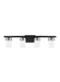 Myhouse Lighting Generation Lighting - 4421604EN3-112 - Four Light Wall / Bath - Robie - Midnight Black