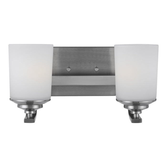 Myhouse Lighting Generation Lighting - 4430702-962 - Two Light Wall / Bath - Kemal - Brushed Nickel