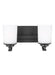 Myhouse Lighting Generation Lighting - 4430702EN3-112 - Two Light Wall / Bath - Kemal - Midnight Black