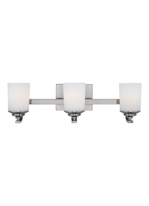 Myhouse Lighting Generation Lighting - 4430703EN3-962 - Three Light Wall / Bath - Kemal - Brushed Nickel