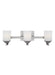 Myhouse Lighting Generation Lighting - 4430703EN3-962 - Three Light Wall / Bath - Kemal - Brushed Nickel