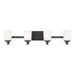 Myhouse Lighting Generation Lighting - 4430704-112 - Four Light Wall / Bath - Kemal - Midnight Black