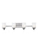 Myhouse Lighting Generation Lighting - 4430704EN3-962 - Four Light Wall / Bath - Kemal - Brushed Nickel