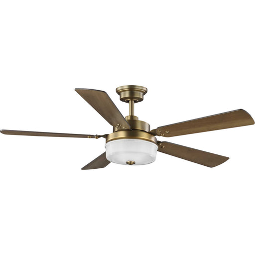 Myhouse Lighting Progress Lighting - P2578-16330K - 52"Ceiling Fan - Tempt - Vintage Brass