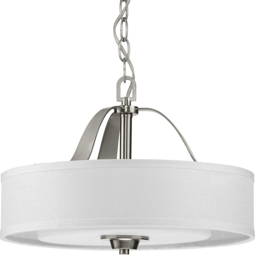 Myhouse Lighting Progress Lighting - P350098-009 - Two Light Semi Flush Convertible - Kene - Brushed Nickel