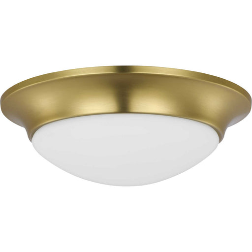 Myhouse Lighting Progress Lighting - P350146-012 - One Light Flush Mount - Etched Opal Dome - Satin Brass