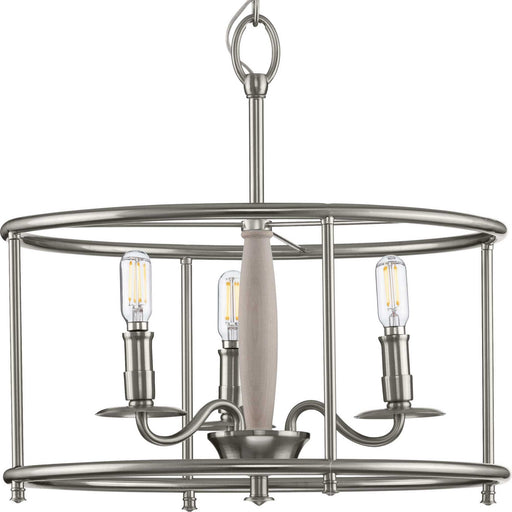 Myhouse Lighting Progress Lighting - P350150-009 - Three Light Semi Flush Convertible - Durrell - Brushed Nickel