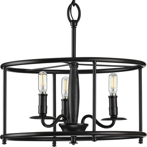 Myhouse Lighting Progress Lighting - P350150-031 - Three Light Semi Flush Convertible - Durrell - Black