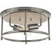 Myhouse Lighting Progress Lighting - P350151-009 - Two Light Flush Mount - Durrell - Brushed Nickel