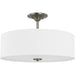 Myhouse Lighting Progress Lighting - P350167-009 - Three Light Semi Flush Mount - Inspire - Brushed Nickel