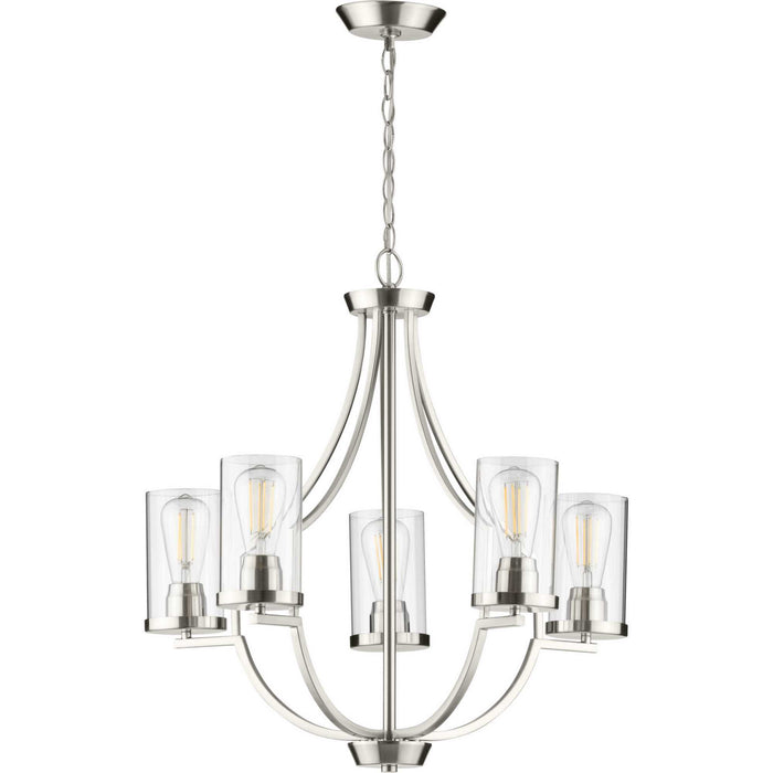 Myhouse Lighting Progress Lighting - P400197-009 - Five Light Chandelier - Lassiter - Brushed Nickel